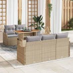 vidaXL Tuinbank Set met kussen 6 pcs Beige en Lichtgrijs, Verzenden, Nieuw