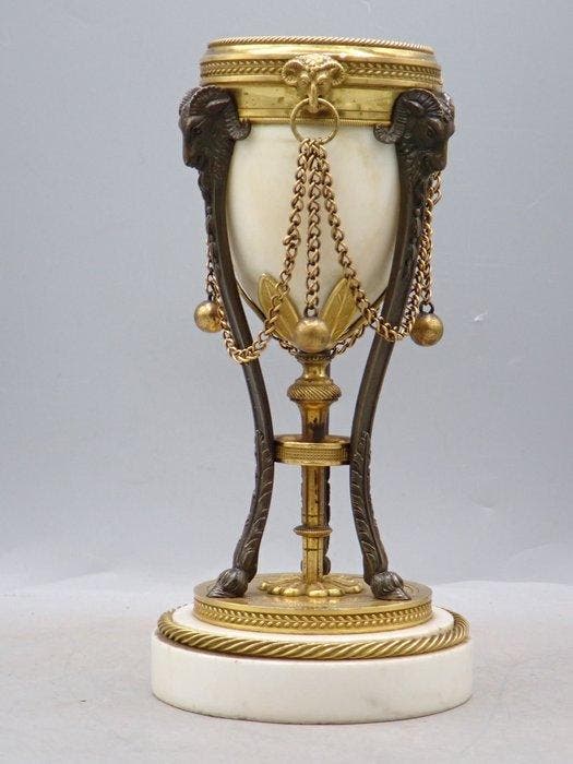 Cassolette - Verguld brons, marmer, Antiek en Kunst, Antiek | Overige Antiek