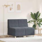 vidaXL Modulaire Sofa Eenheid Armless 2 pcs Donkergrijs, Huis en Inrichting, Verzenden, Nieuw