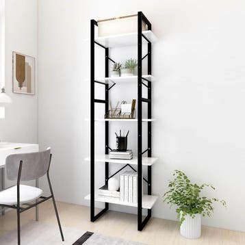 vidaXL Boekenkast met 5 schappen 60x30x175 cm bewerkt hout, Verzenden, Nieuw