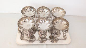 Tafelservies voor 6 (7) - Verzilverd - Voor 6 personen