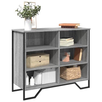 vidaXL Dressoir 91x35,5x74,5 cm bewerkt hout grijs sonoma, Verzenden