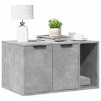 vidaXL Kattenbakkast 80x50x45 cm bewerkt hout betongrijs, Dieren en Toebehoren, Katten-accessoires, Verzenden, Nieuw