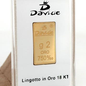 2 gram - Goud .750 - Davide - Met certificaat (Zonder
