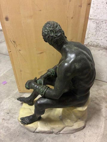 sculptuur, Pugile a Riposo - Bronzo a cera persa numerato