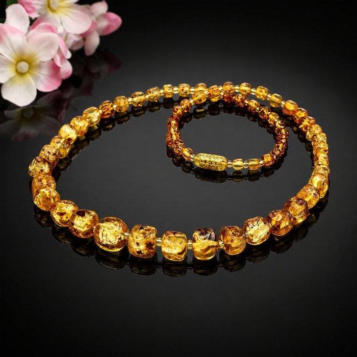 Barnsteen - Exclusive Baltic Amber Necklace – Natural Honey, Antiek en Kunst, Curiosa en Brocante