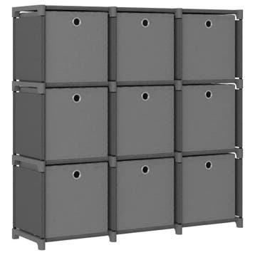 vidaXL Kast met 9 vakken met boxen 103x30x107,5 cm stof, Verzenden, Nieuw