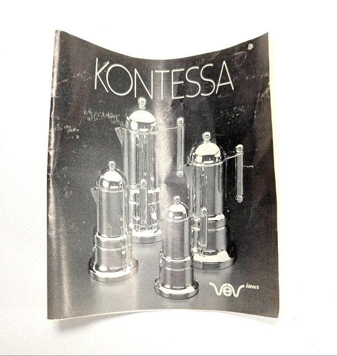 Veg Vigano - Koffiepot - Staal - Grande Kontessa, Antiquités & Art, Antiquités | Ustensiles de cuisine