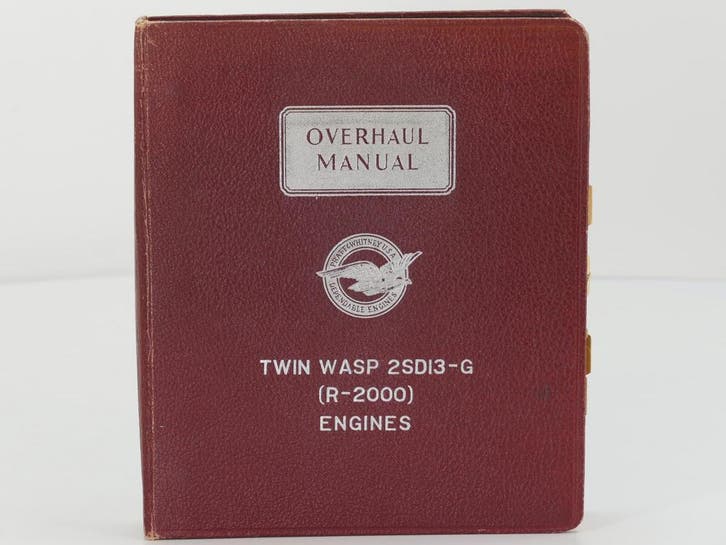 Pratt & Whitney Twin Wasp 2SD13-G (R-2000) – Overhaul Man., Livres, Transport, Enlèvement ou Envoi