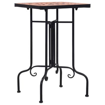 vidaXL Bijzettafel mozaïek keramiek terracottakleurig, Tuin en Terras, Verzenden, Nieuw