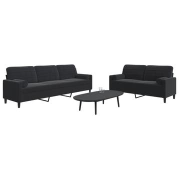 vidaXL 2-delige Loungeset met kussens en bolsters fluweel, Verzenden, Nieuw