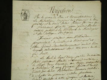 Sous Napoléon Bonaparte - Acte notarié [Rive-de-Gier] - 1806, Collections