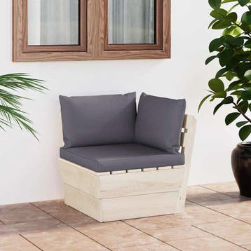 vidaXL Tuinhoekbank met kussens pallet geïmpregneerd, Verzenden, Nieuw