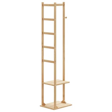 vidaXL Kapstok met haken en schappen 38,5x30x156 cm bamboe, Huis en Inrichting, Verzenden, Nieuw