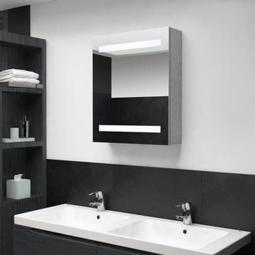 vidaXL Badkamerkast met spiegel en LED 50x14x60 cm, Verzenden, Nieuw