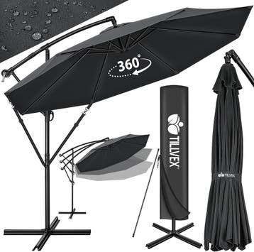 Zweefparasol - Tuinparasol - Parasol 300 cm - Met voet - Met, Tuin en Terras, Verzenden, Nieuw
