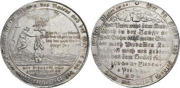 Tauftaler, daalder o Jahr, Eph 1730 Harz Ernst Peter Hech..., Verzenden