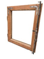 Spiegel - Hout, Glas, Staal - 62 cm 7,3 kg, Antiek en Kunst