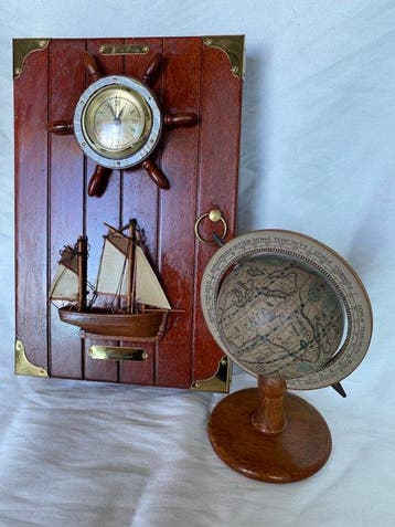 Maritieme objecten (2) - Vintage cuadro porta llaves con, Antiek en Kunst, Curiosa en Brocante