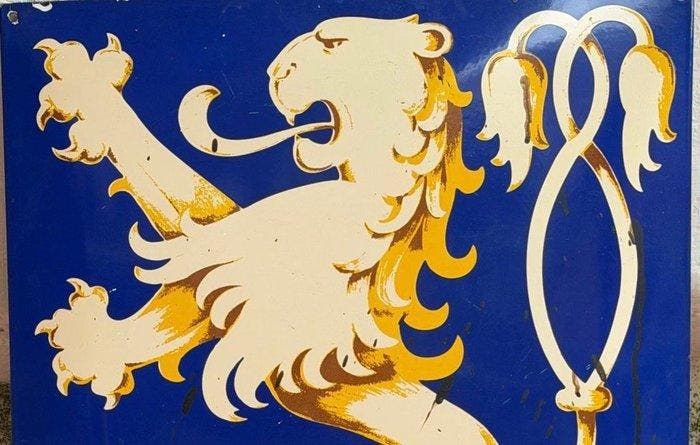 LOWEMBRAU TARGA NUMERATA - Plaque - IJzer, Antiek en Kunst, Antiek | Wandborden en Tegels