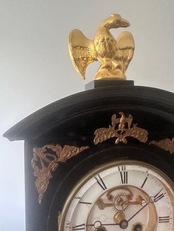 Pendule de cheminée - Bois, Laiton - 1850-1900, Antiek en Kunst