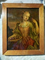Italiaanse school (XVIII) - Donna con canestra di frutta