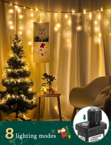 LED Lichtgordijn - Kerstversiering  - Kerstverlichting - 100, Verzenden, Nieuw