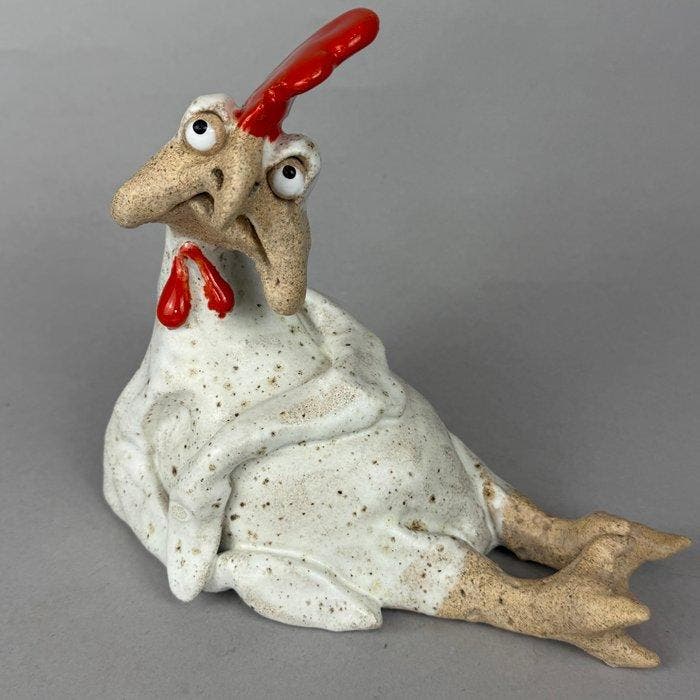 Anna Em - I ate too much.. LARGE - hand made, Antiquités & Art, Art | Objets design