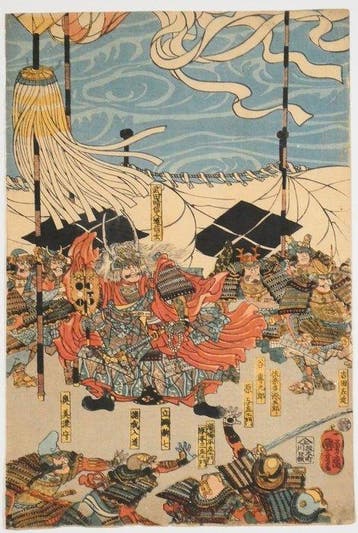 Utagawa Kuniyoshi () – Grote Slag van Shingen en Kenshin