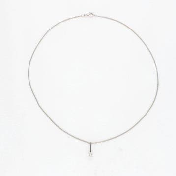 Collier - 18 carats Or blanc Diamant (Naturelle), Handtassen en Accessoires, Kettingen, Nieuw