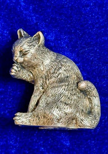 Lucchesi Faro/Arde - Beeldje - Silver CATS (2) - Kwaliteit: