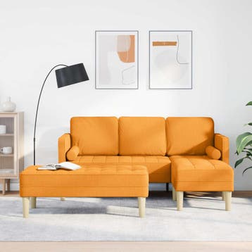 vidaXL bank / zetelstel 2 st Dongeel Polyester, Verzenden, Nieuw