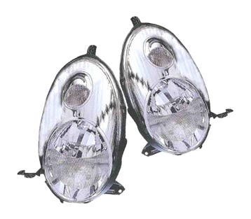 PHARES POUR NISSAN MICRA K12 03-07 FOND CHROMÉ, Autos : Pièces & Accessoires, Verzenden