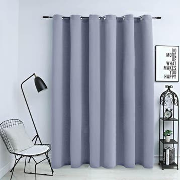 vidaXL Gordijn verduisterend met metalen ringen 290x245 cm, Verzenden, Nieuw