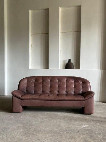Knoll Sitzmöbel - Sofa - Brutalistisch - Leder - 3-zits, Antiek en Kunst