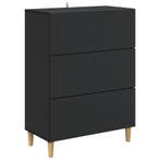 vidaXL Ladekast Zwart 66 x 34,5 x 90 cm Bewerkt hout, Verzenden, Nieuw