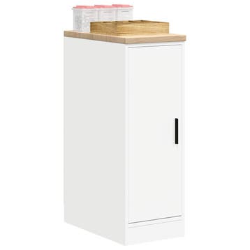 vidaXL Garagekast 30x51x85 cm massief grenenhout wit, Verzenden