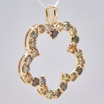 Zonder minimumprijs - Hanger - 14 karaat Geel goud - 0.86ct.