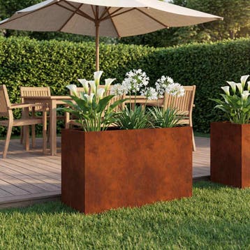 vidaXL Plantenbak Roestkleurig 80 x 40 x 50 cm weervast, Verzenden, Nieuw