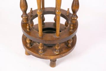 Wandelstok - Vintage houten gedraaide kapstok - Hout, Antiek en Kunst