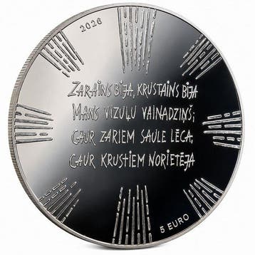 Lettonie. 5 Euro 2026 Bridal Crow Proof (Sans prix de