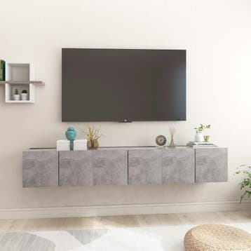 vidaXL Tv-hangmeubelen 3 st 60x30x30 cm betongrijs, Verzenden