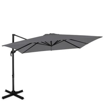 Parasol Pisogne 300x300cm – Zweefparasol | Grijs, Verzenden, Nieuw