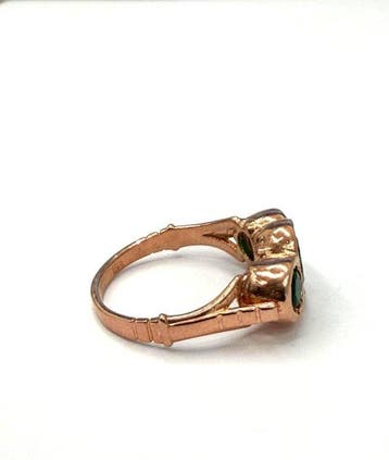 Zonder minimumprijs - Ring - 9 kt. Roségoud, Zilver Spinel, Nieuw