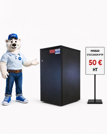 Minibar compact d’occasion – 40 litres et finition bois
