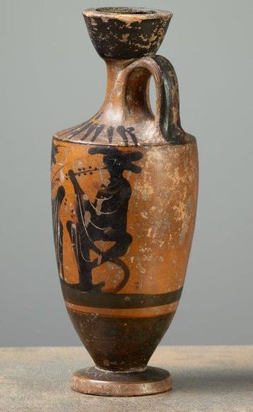 Oud-Grieks Terracotta Attische roodfiguur-lekythos met, Antiek en Kunst
