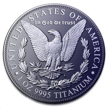 Verenigde Staten. 2026 1 oz Titanium Morgan Dollar Round BU