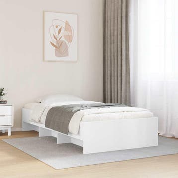 vidaXL Bedframe bewerkt hout wit 90x200 cm, Verzenden, Nieuw