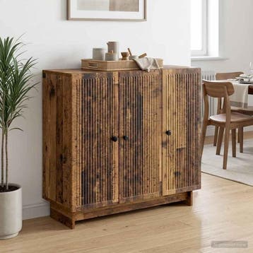 vidaXL Dressoir Oud hout 89 x 34,5 x 80 cm Bewerkt hout, Verzenden