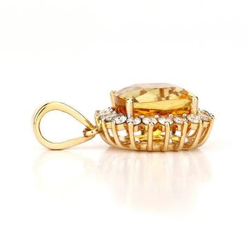 Hanger - 14 karaat Geel goud - 2.78ct. tw. Heliodoor -